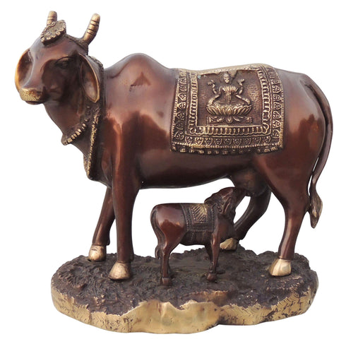 Brass Cow God Idol Statue 6.7Kg